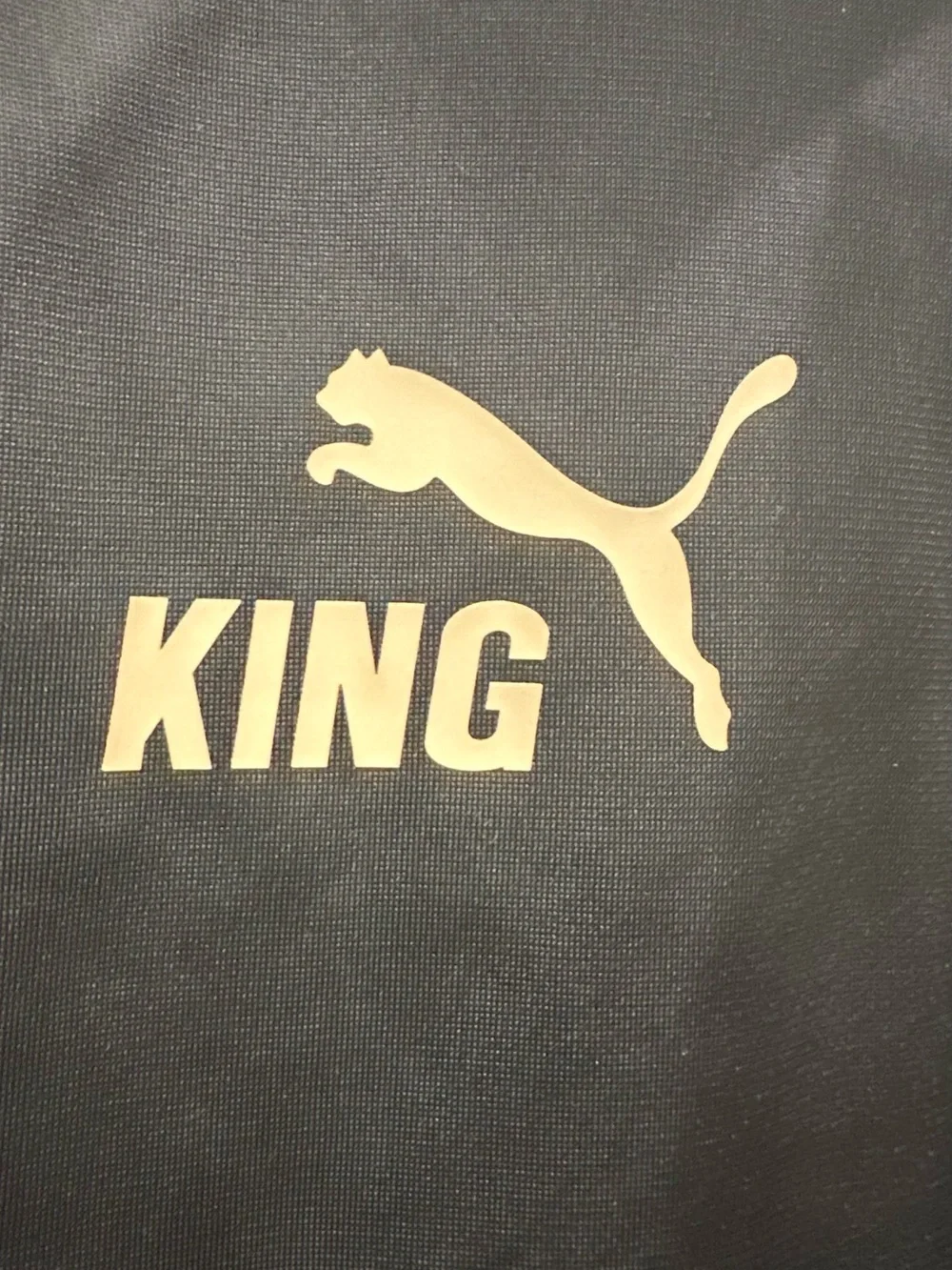 Puma King Black Jacket with Gold Accents